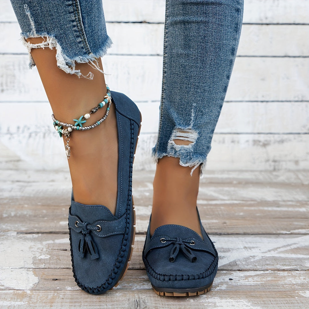Nadine – Mocassins Classiques avec Détail Frange