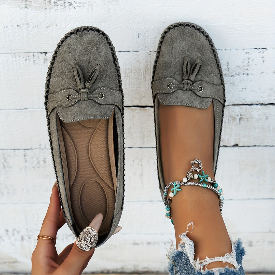 Nadine – Mocassins Classiques avec Détail Frange